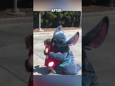 Disney character falls with little girl to make her feel better 👏❤️