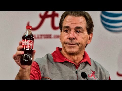 Nick Saban uses a Coke bottle to explain Kirby Smart