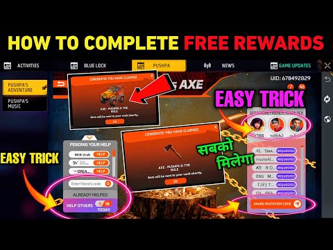 How to Complete Unlock Pushpa 2 Adventure Axe Event Mission complete kaise kare Free Fire New Event