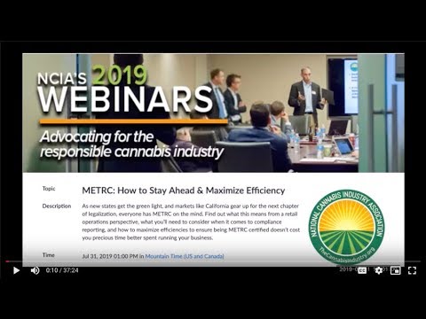 WEBINAR: METRC - How to Stay Ahead &amp; Maximize Efficiency