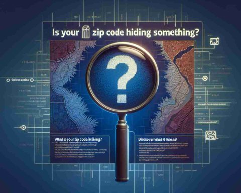 Generate a realistic high-definition image of the concept 'Is Your Zip Code Hiding Something? Discover What It Means!'. The visuals could include a magnifying glass hovering over a stylized map, highlighting a specific zip code area, suggesting the idea of discovery or hidden secrets. You could balance this with text captions articulating the question and the suggestion of discovery.