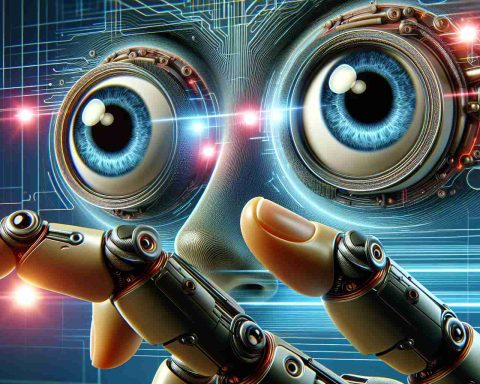 Create a futuristic interpretation of googly eyes. Make them seem advanced and innovative, like they can bend and adapt to their surroundings. Show these unique eyes in a realistic and high-definition illustration.