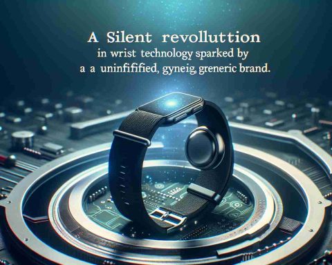 Create a realistic high-definition image portraying the concept of a silent revolution in wrist technology sparked by an unidentified, generic brand. The scene can contain a futuristic wrist gadget displaying sophisticated functionalities indicative of technological advancement. The design should balance aesthetic appeal with functional value, possibly hinting at breakthrough innovations in wearable technology.