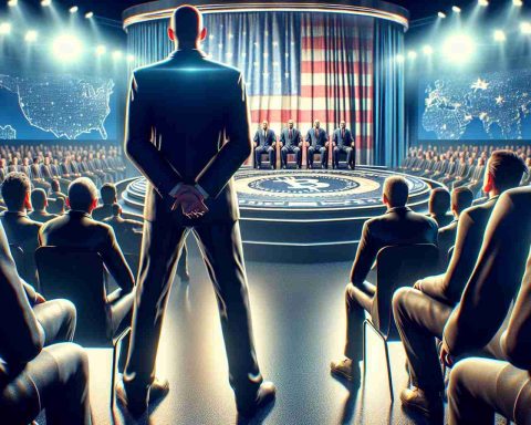 A realistic HD depiction of the intense anticipation surrounding a critical event hosted by a prominent political figure. The event has garnered special attention from cryptocurrency investors who are eagerly watching to gauge its potential impact on the market.