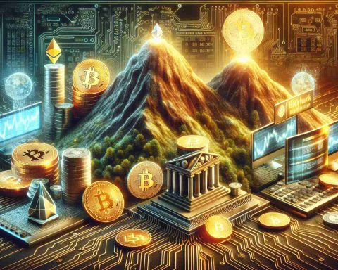 Realistic high-definition representation of a future where cryptocurrency reserves have revolutionized financial systems. An imagery of digital currency coins like Bitcoin and Ethereum forming a huge mount, with energy pulsating from them. Around it, traditional symbols of finance such as banks and stock exchanges are being digitized and transformed. The background is an electronic circuit board, symbolizing the digital nature of the future of money.